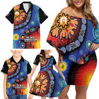 NAIDOC 2025 Our Voices Their Legacy Family Matching Off Shoulder Short Dress and Hawaiian Shirt
