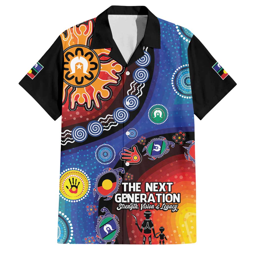NAIDOC 2025 Our Voices Their Legacy Family Matching Off Shoulder Short Dress and Hawaiian Shirt