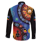 NAIDOC 2025 Our Voices Their Legacy Family Matching Off Shoulder Short Dress and Hawaiian Shirt