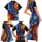 NAIDOC 2025 Our Voices Their Legacy Family Matching Short Sleeve Bodycon Dress and Hawaiian Shirt