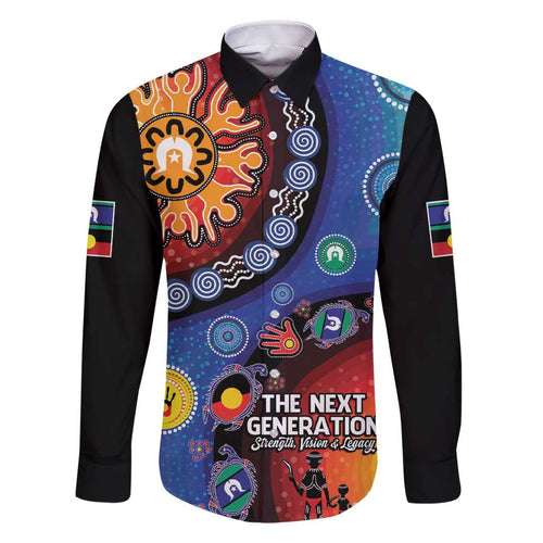 NAIDOC 2025 Our Voices Their Legacy Family Matching Short Sleeve Bodycon Dress and Hawaiian Shirt