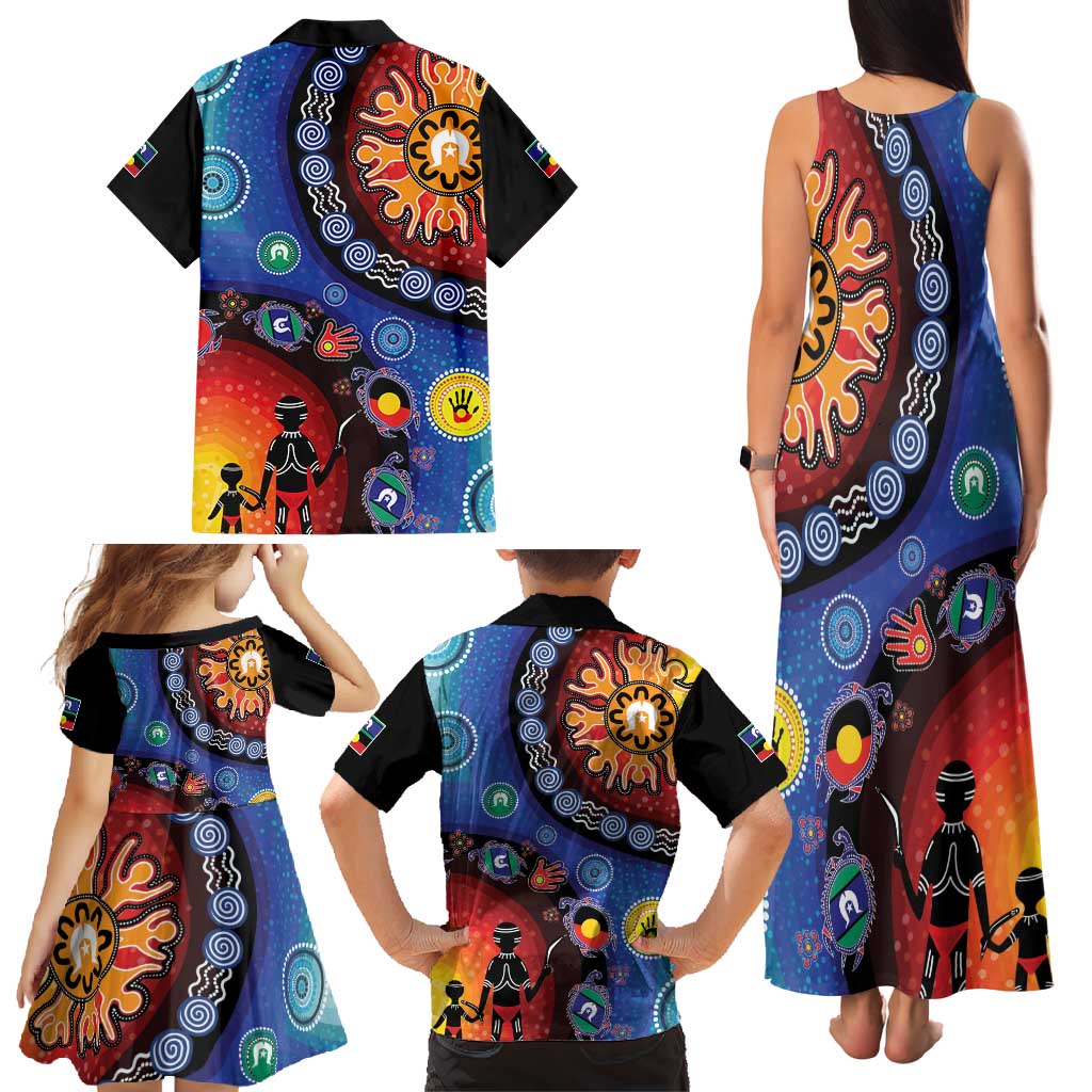 NAIDOC 2025 Our Voices Their Legacy Family Matching Tank Maxi Dress and Hawaiian Shirt