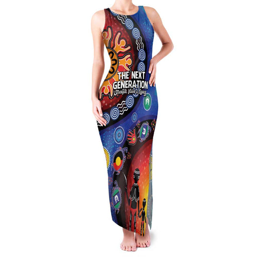 NAIDOC 2025 Our Voices Their Legacy Family Matching Tank Maxi Dress and Hawaiian Shirt
