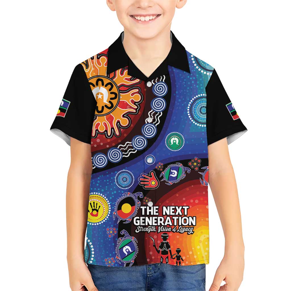 NAIDOC 2025 Our Voices Their Legacy Kid Hawaiian Shirt
