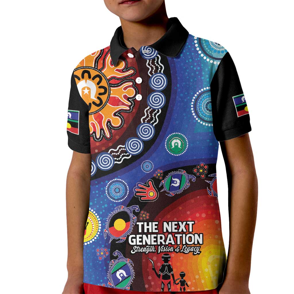 NAIDOC 2025 Our Voices Their Legacy Kid Polo Shirt