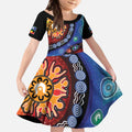 NAIDOC 2025 Our Voices Their Legacy Kid Short Sleeve Dress