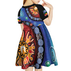NAIDOC 2025 Our Voices Their Legacy Kid Short Sleeve Dress