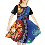 NAIDOC 2025 Our Voices Their Legacy Kid Short Sleeve Dress