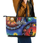 NAIDOC 2025 Our Voices Their Legacy Leather Tote Bag