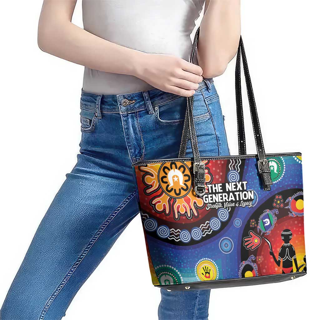 NAIDOC 2025 Our Voices Their Legacy Leather Tote Bag