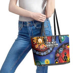NAIDOC 2025 Our Voices Their Legacy Leather Tote Bag