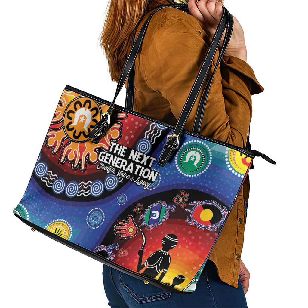 NAIDOC 2025 Our Voices Their Legacy Leather Tote Bag