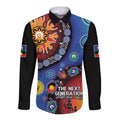 NAIDOC 2025 Our Voices Their Legacy Long Sleeve Button Shirt
