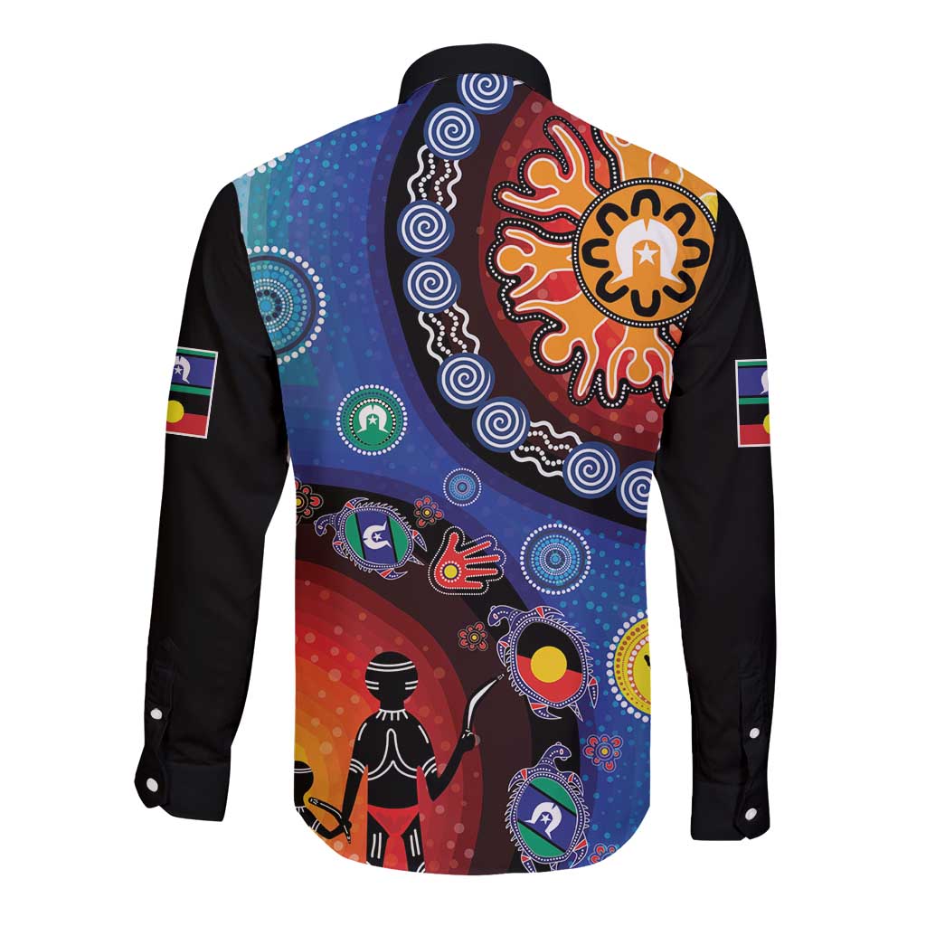 NAIDOC 2025 Our Voices Their Legacy Long Sleeve Button Shirt