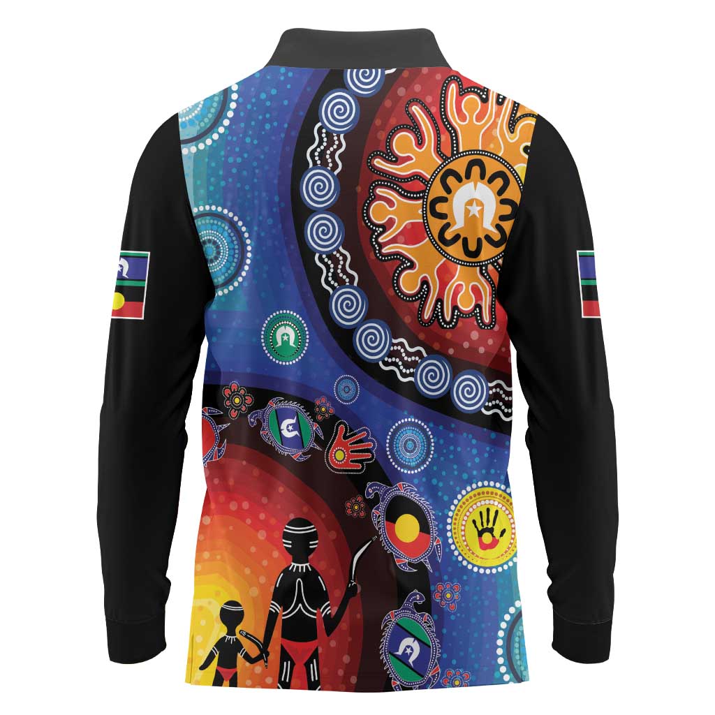 NAIDOC 2025 Our Voices Their Legacy Long Sleeve Polo Shirt