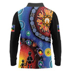 NAIDOC 2025 Our Voices Their Legacy Long Sleeve Polo Shirt