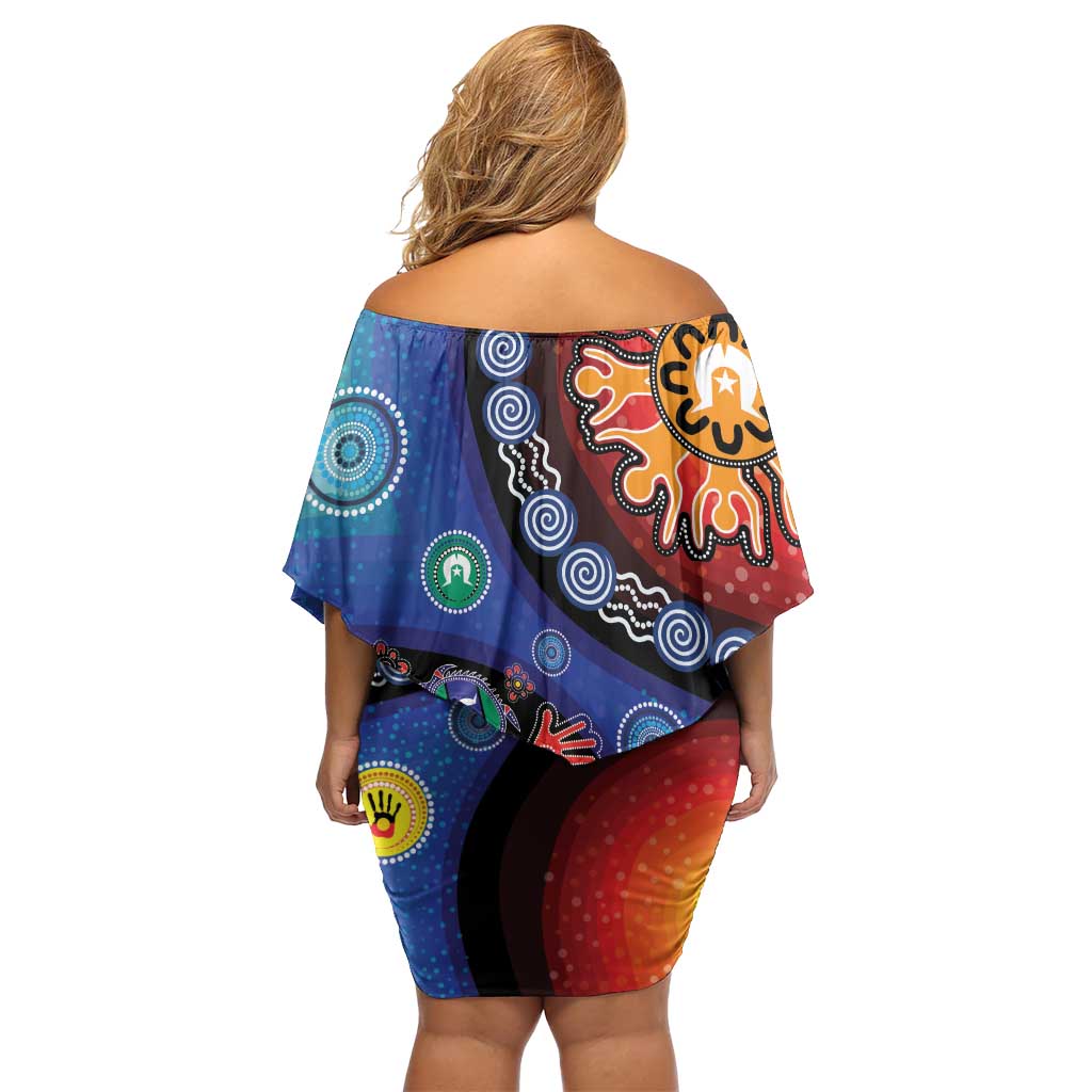 NAIDOC 2025 Our Voices Their Legacy Off Shoulder Short Dress
