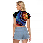 NAIDOC 2025 Our Voices Their Legacy Raglan Cropped T Shirt