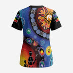 NAIDOC 2025 Our Voices Their Legacy Scrub Top - Aussie Hoodie