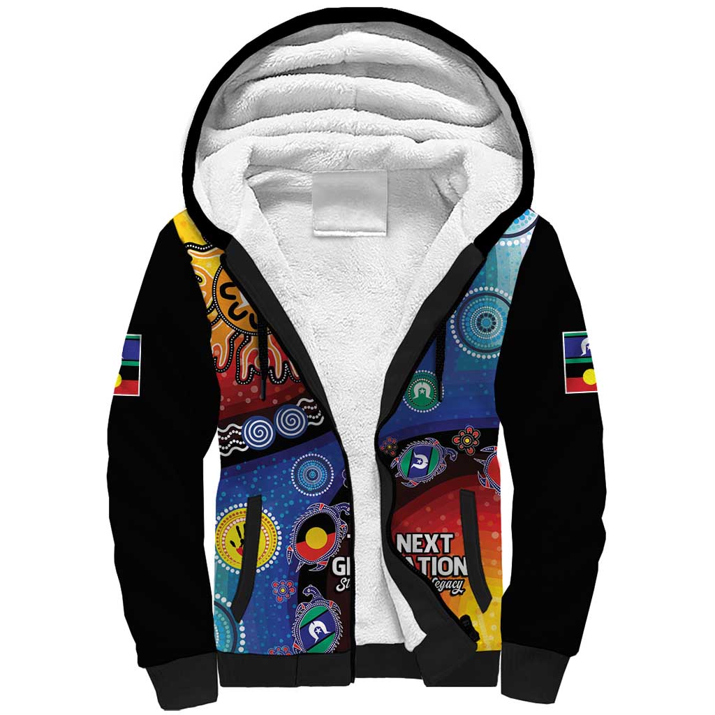 NAIDOC 2025 Our Voices Their Legacy Sherpa Hoodie