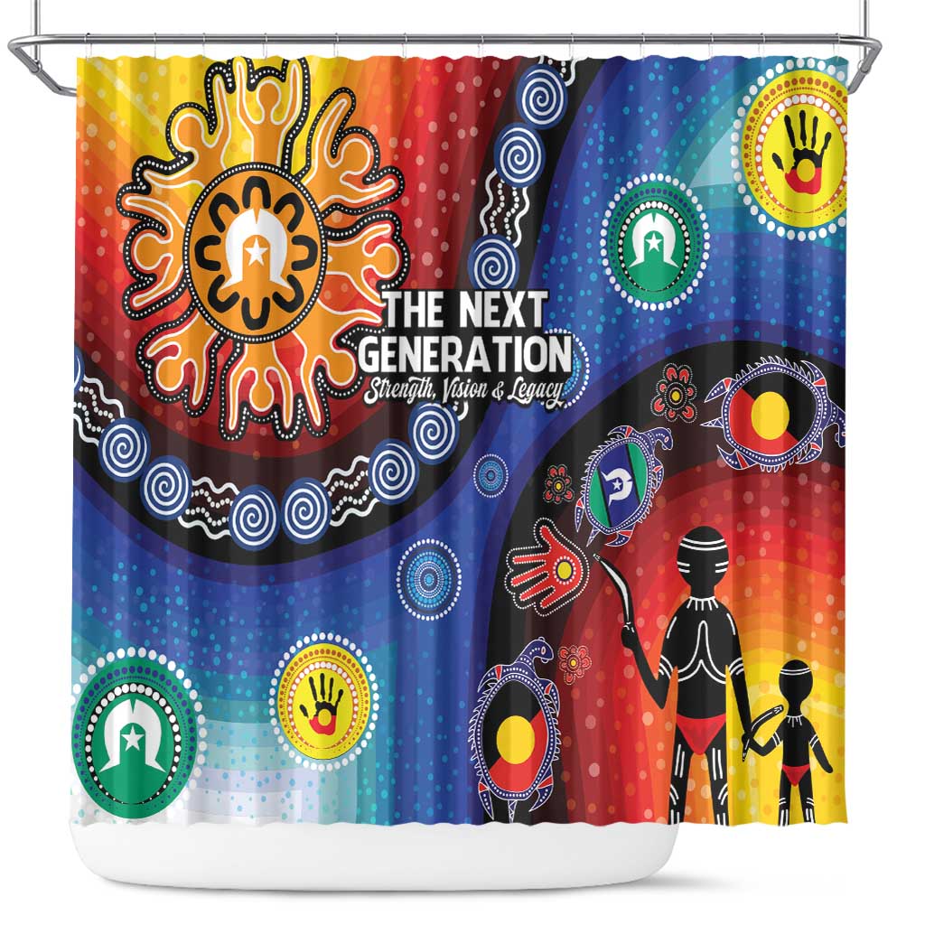 NAIDOC 2025 Our Voices Their Legacy Shower Curtain