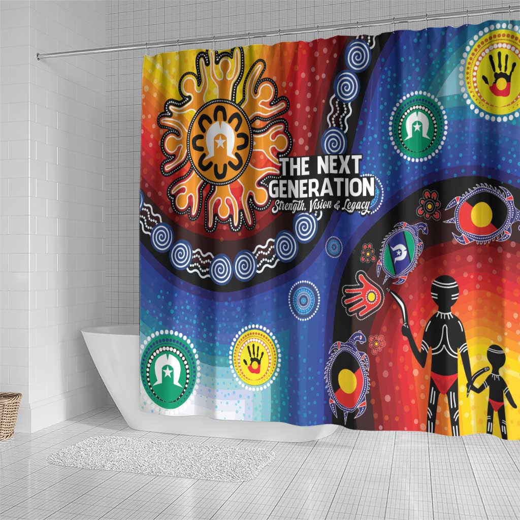 NAIDOC 2025 Our Voices Their Legacy Shower Curtain