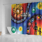 NAIDOC 2025 Our Voices Their Legacy Shower Curtain
