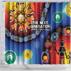 NAIDOC 2025 Our Voices Their Legacy Shower Curtain