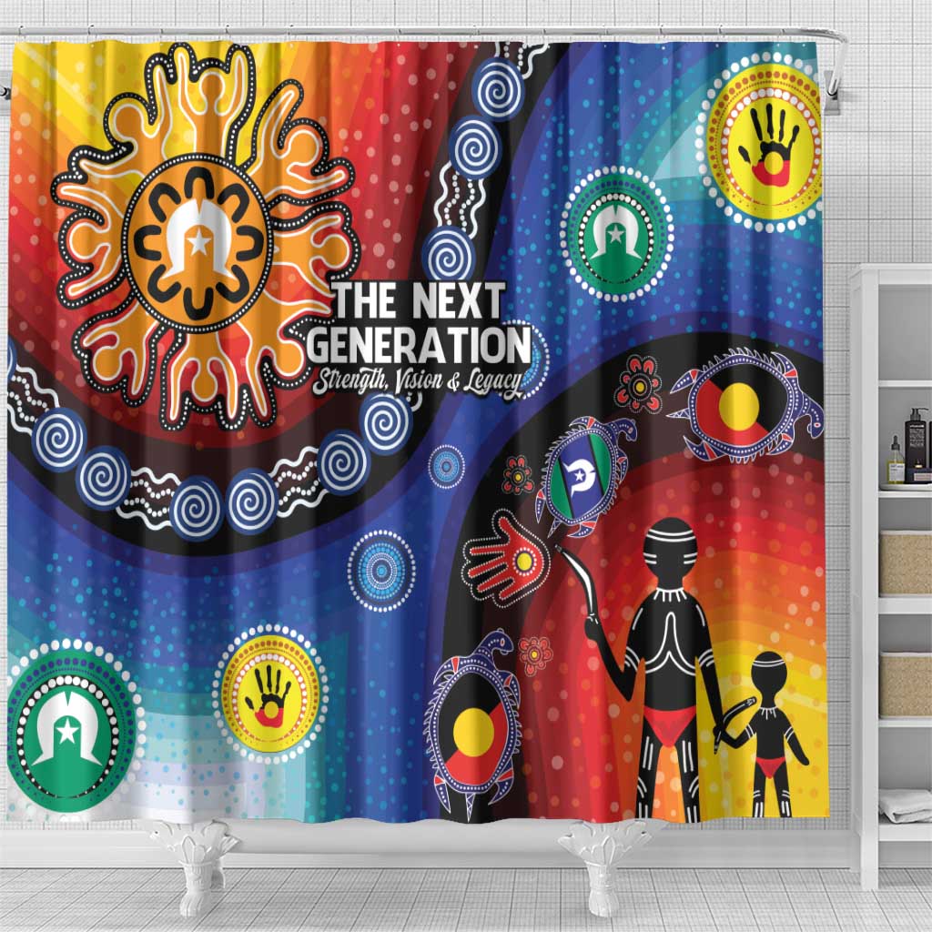 NAIDOC 2025 Our Voices Their Legacy Shower Curtain