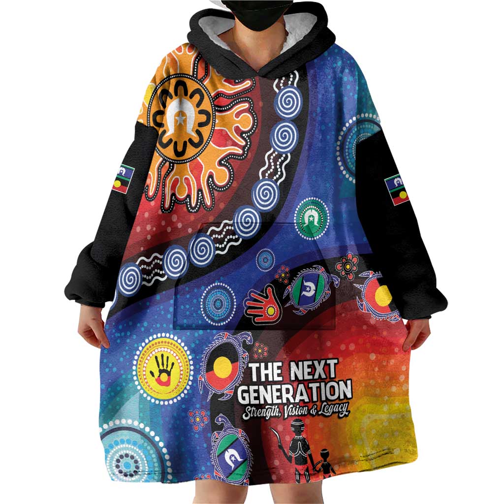 NAIDOC 2025 Our Voices Their Legacy Wearable Blanket Hoodie