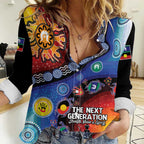 NAIDOC 2025 Our Voices Their Legacy Women Casual Shirt