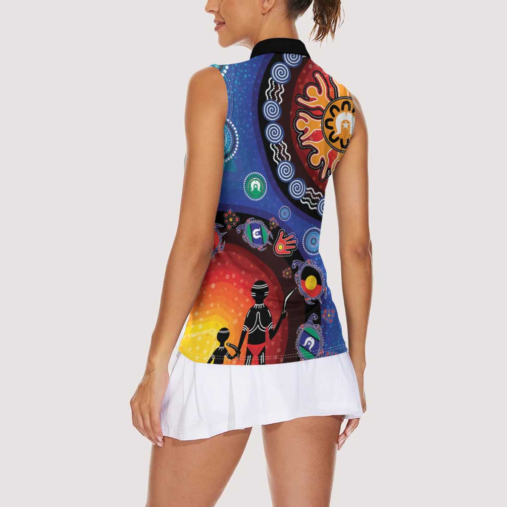 NAIDOC 2025 Our Voices Their Legacy Women Sleeveless Polo Shirt
