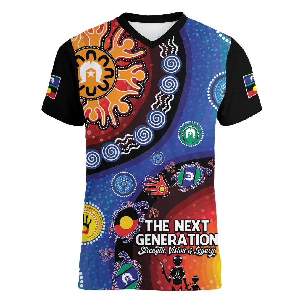 NAIDOC 2025 Our Voices Their Legacy Women V-Neck T-Shirt