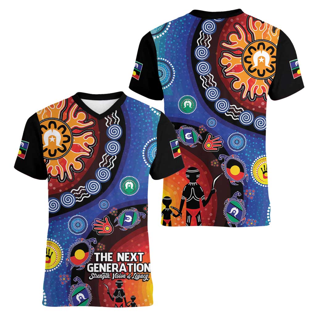 NAIDOC 2025 Our Voices Their Legacy Women V-Neck T-Shirt