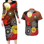 NAIDOC 2025 The Next Generation Couples Matching Long Sleeve Bodycon Dress and Hawaiian Shirt Aboriginal-Islanders Inspired Story