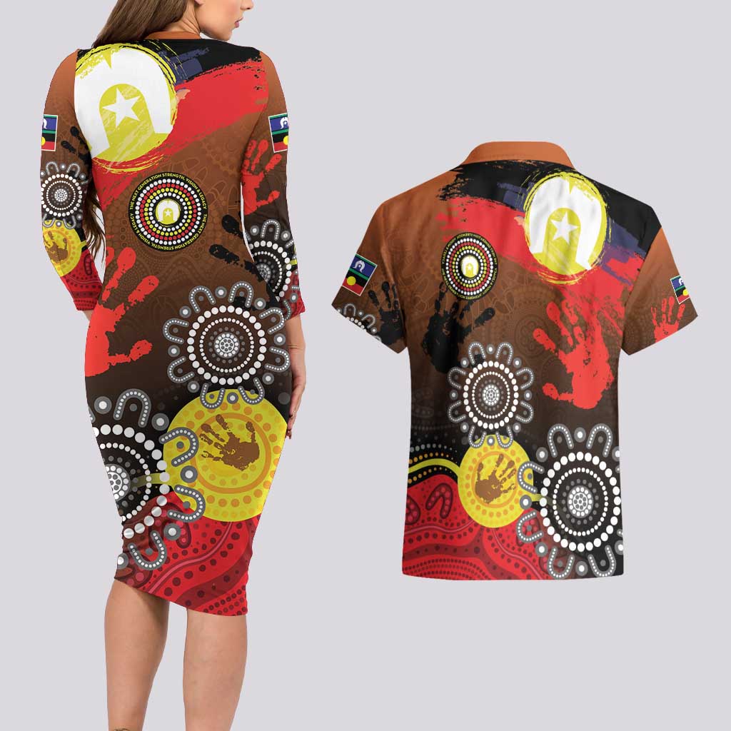 NAIDOC 2025 The Next Generation Couples Matching Long Sleeve Bodycon Dress and Hawaiian Shirt Aboriginal-Islanders Inspired Story