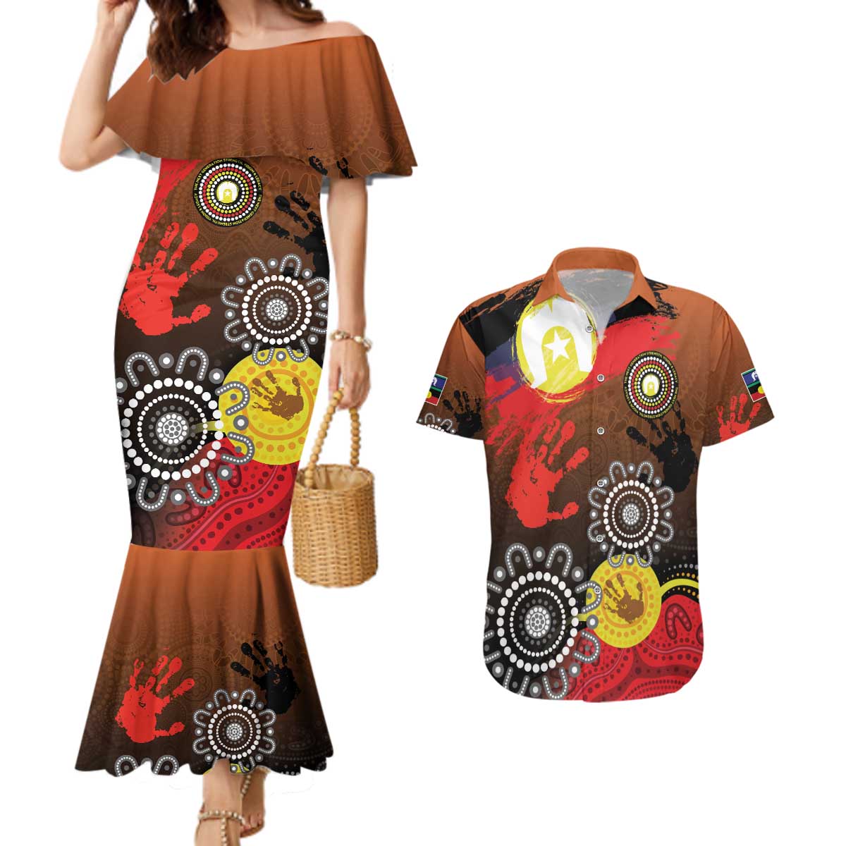NAIDOC 2025 The Next Generation Couples Matching Mermaid Dress and Hawaiian Shirt Aboriginal-Islanders Inspired Story