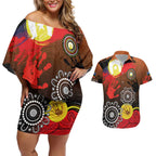 NAIDOC 2025 The Next Generation Couples Matching Off Shoulder Short Dress and Hawaiian Shirt Aboriginal-Islanders Inspired Story