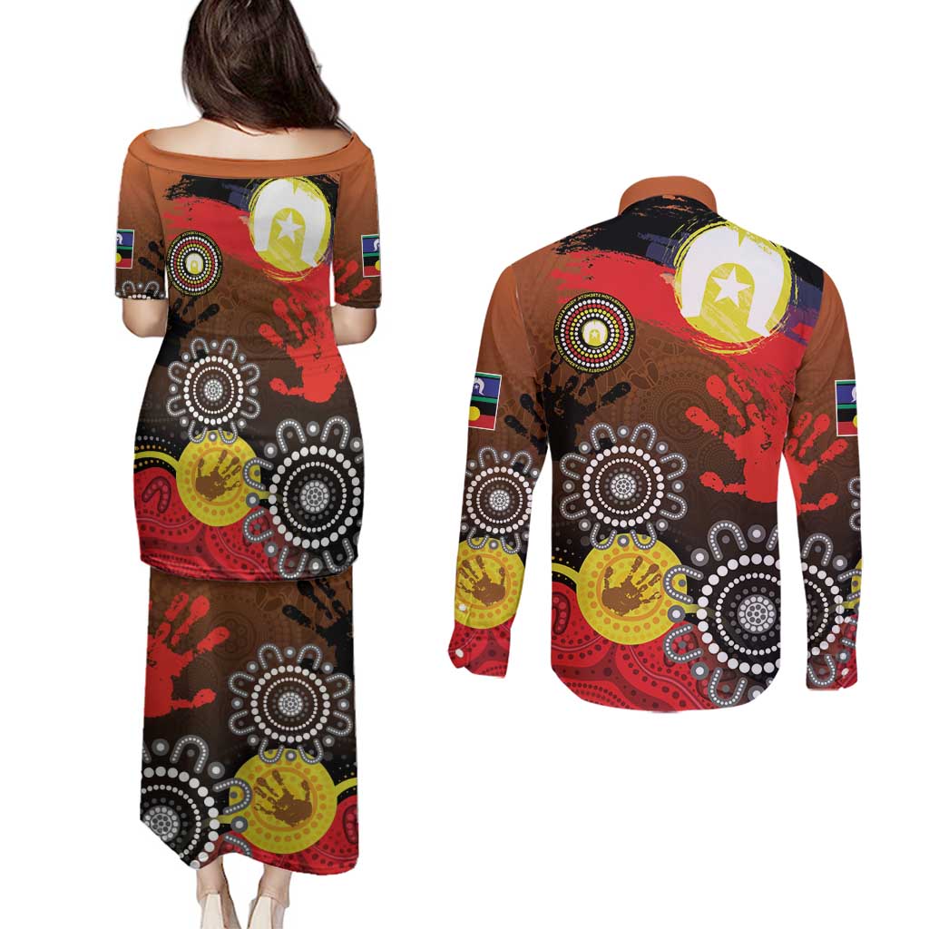 NAIDOC 2025 The Next Generation Couples Matching Puletasi and Long Sleeve Button Shirt Aboriginal-Islanders Inspired Story