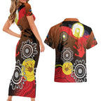 NAIDOC 2025 The Next Generation Couples Matching Short Sleeve Bodycon Dress and Hawaiian Shirt Aboriginal-Islanders Inspired Story