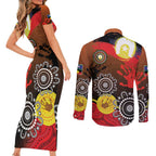 NAIDOC 2025 The Next Generation Couples Matching Short Sleeve Bodycon Dress and Long Sleeve Button Shirt Aboriginal-Islanders Inspired Story