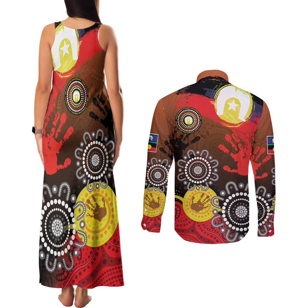 NAIDOC 2025 The Next Generation Couples Matching Tank Maxi Dress and Long Sleeve Button Shirt Aboriginal-Islanders Inspired Story