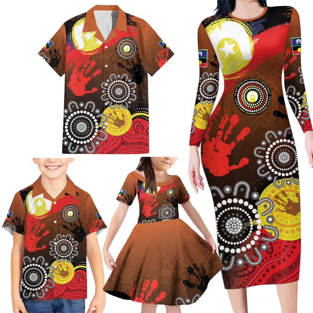 NAIDOC 2025 The Next Generation Family Matching Long Sleeve Bodycon Dress and Hawaiian Shirt Aboriginal-Islanders Inspired Story