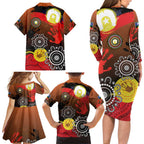 NAIDOC 2025 The Next Generation Family Matching Long Sleeve Bodycon Dress and Hawaiian Shirt Aboriginal-Islanders Inspired Story
