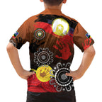 NAIDOC 2025 The Next Generation Family Matching Off The Shoulder Long Sleeve Dress and Hawaiian Shirt Aboriginal-Islanders Inspired Story