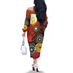 NAIDOC 2025 The Next Generation Family Matching Off The Shoulder Long Sleeve Dress and Hawaiian Shirt Aboriginal-Islanders Inspired Story