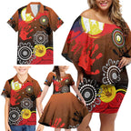 NAIDOC 2025 The Next Generation Family Matching Off Shoulder Short Dress and Hawaiian Shirt Aboriginal-Islanders Inspired Story