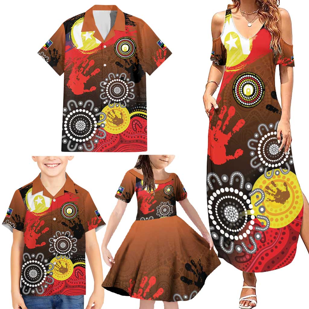NAIDOC 2025 The Next Generation Family Matching Summer Maxi Dress and Hawaiian Shirt Aboriginal-Islanders Inspired Story