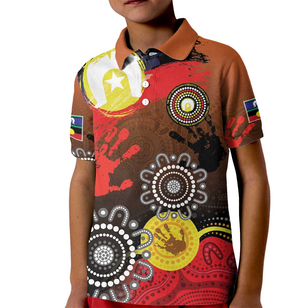 NAIDOC 2025 The Next Generation Kid Polo Shirt Aboriginal-Islanders Inspired Story