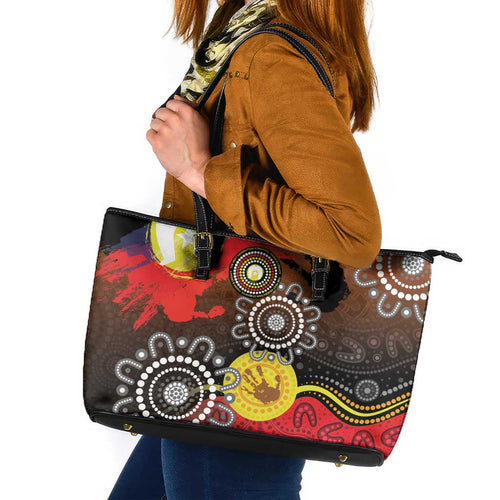 NAIDOC 2025 The Next Generation Leather Tote Bag Aboriginal-Islanders Inspired Story